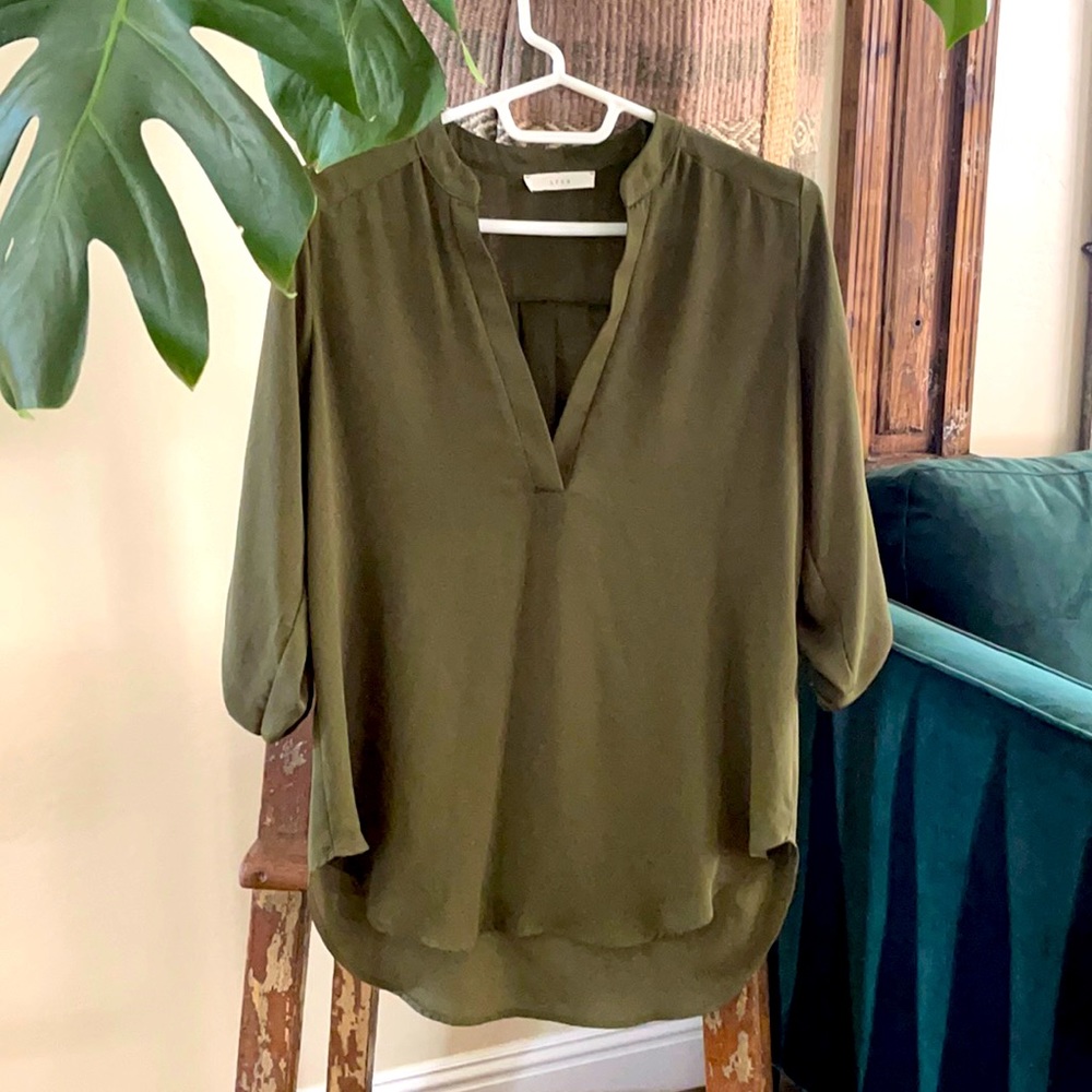 Olive Green blouse from Nordstrom